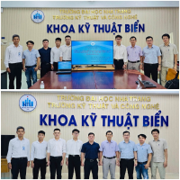 Khoa Kỹ thuật Biển tổ chức nghiệm thu đề tài Nghiên cứu khoa học sinh viên "Nghiên cứu ứng xử biến dạng phá hủy của kết cấu tấm hợp kim nhôm thuộc tàu thủy khi chịu va đập lặp lại”.