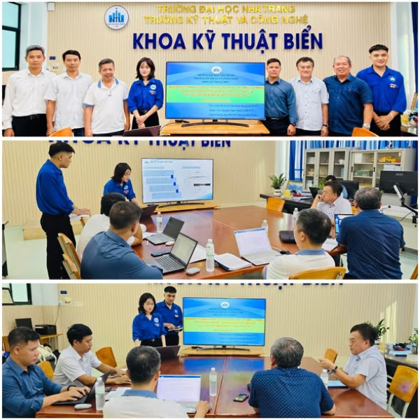 Khoa Kỹ thuật Biển tổ chức nghiệm thu đề tài nghiên cứu khoa học sinh viên "Nghiên cứu ảnh hưởng của phương pháp cắt mẫu, gá mẫu, tốc độ kéo đến kết quả khảo sát cơ tính của vật liệu hợp kim nhôm và thép đóng tàu".